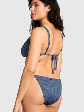 Victoria's Secret Pink Denim Bikini Set BNWT👖 Small DD top / Two Small Bottoms